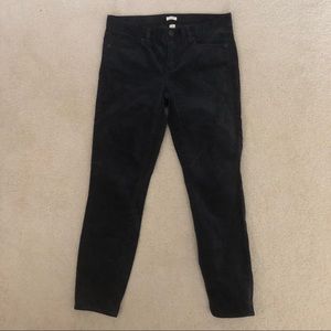 J. Crew black corduroy straight leg jeans